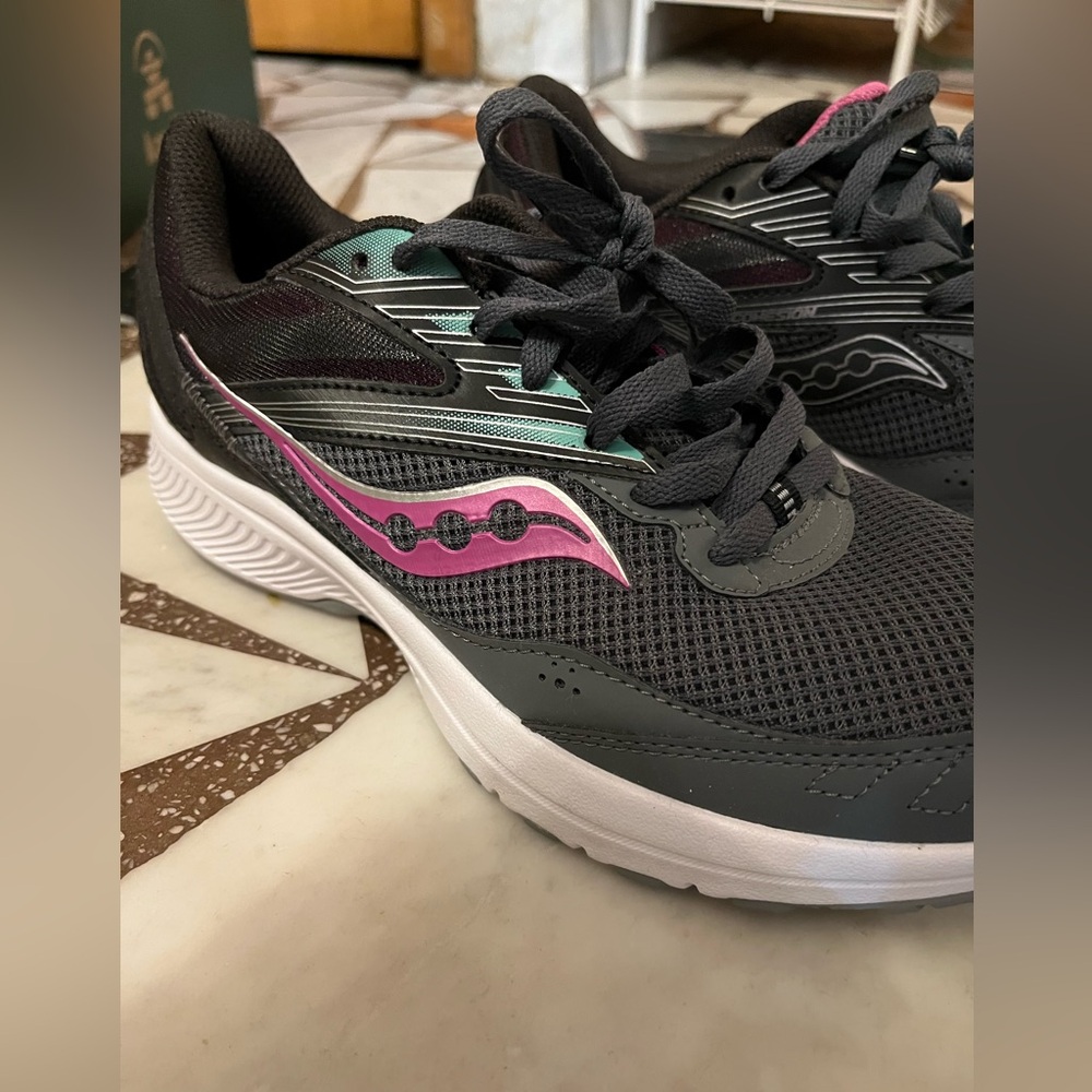 Saucony charcoal and Pink Athletic Shoes